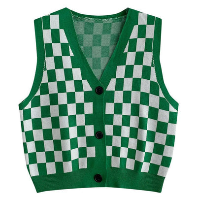 Aesthetic Checkboard Vest