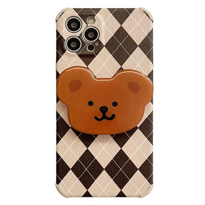 Bear Argyle iPhone Case