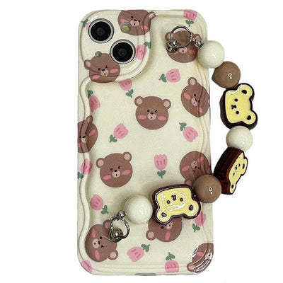Bear Beaded Chain iPhone Case