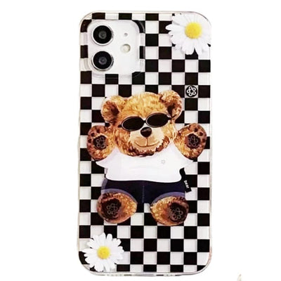 Bear Checkered iPhone Case
