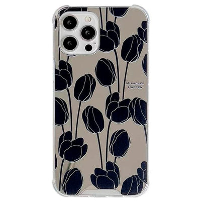 Black Tulips iPhone Case