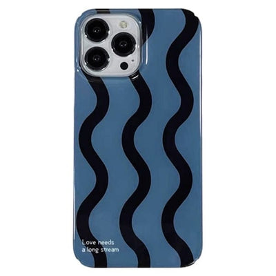 Blue Striped iPhone Case