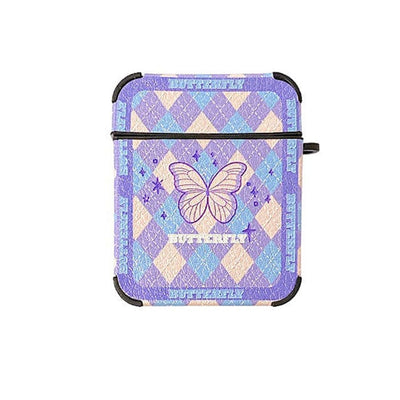Butterfly Argyle Airpods Case