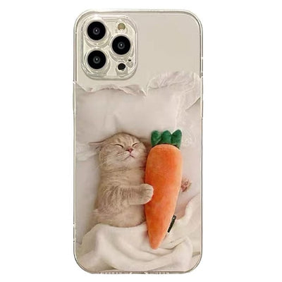 Cat & Carrot iPhone Case