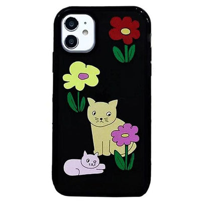 Cat Flower iPhone Case