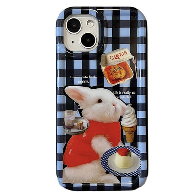 Checker Rabbit iPhone Case
