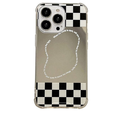 Checkerboard Mirror iPhone Case
