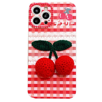 Cherry Crochet iPhone Case