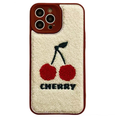 Cherry Fuzzy iPhone Case