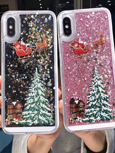 CHRISTMAS TREE QUICKSAND PHONE CASE