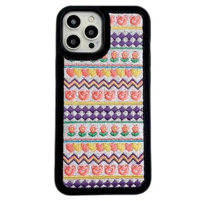Cute Embroidery iPhone Case