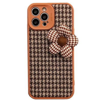 Daisy Houndstooth iPhone Case