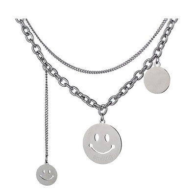 Fake Smile Chain Necklace Standart / Silver