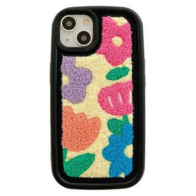 Flower Embroidered iPhone Case