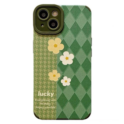 Flower Houndstooth iPhone Case