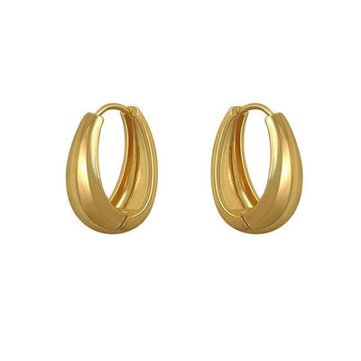 Golden Hoop Earrings Standart / Gold