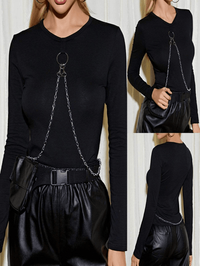 GOTHIC ROCKMORE CHAIN CROP TOP