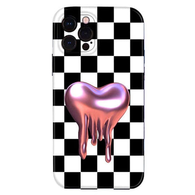 Heart Checkerboard iPhone Case