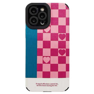 Heart Grid iPhone Case
