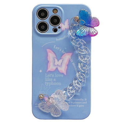 Holographic Butterfly Chain iPhone Case iPhone 7 / Blue