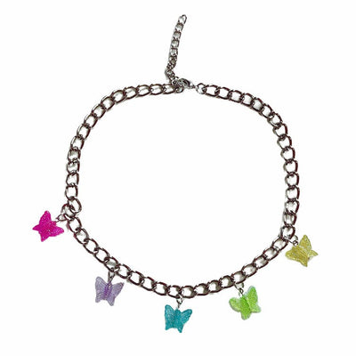 Jelly Butterfly Necklace Standart / Silver