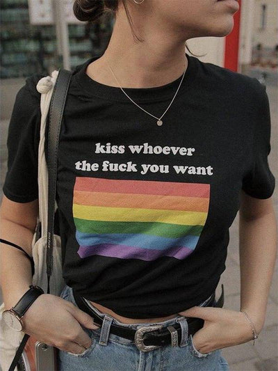 KISS WHOEVER THE YOU WANT TEE