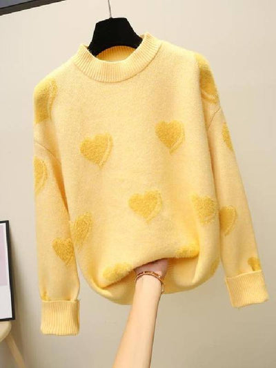KNITTED HEART SWEATER