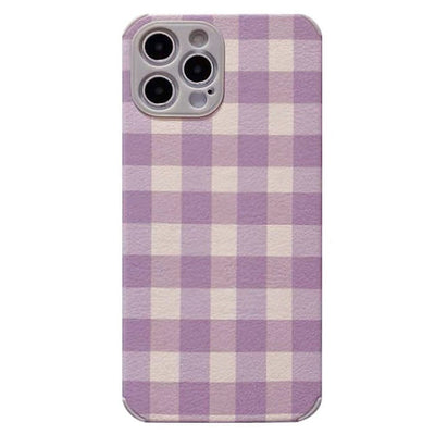 Lavender Grid iPhone Case