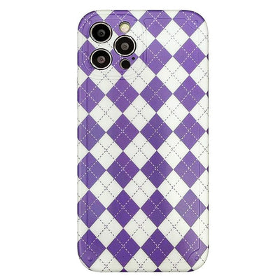 Lilac Argyle iPhone Case