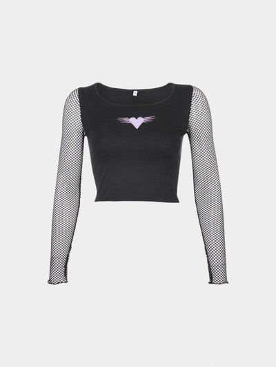 LONG SLEEVE CROP TOP GOTHIC L