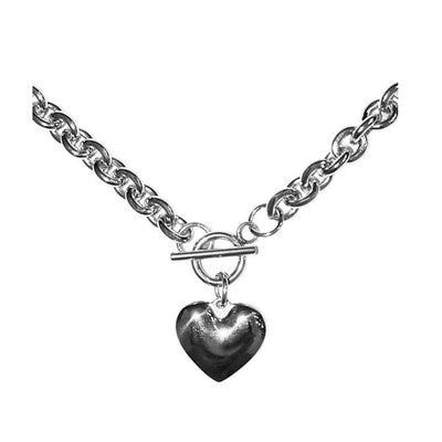 Love Bites Heart Necklace Standart / Silver