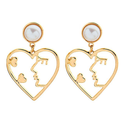 Love Connection Heart Earrings Standart / Gold