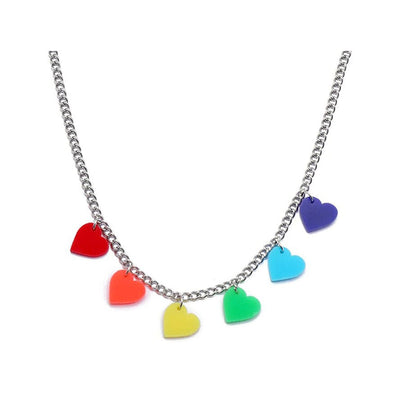 Love is Love Necklace Standart / Rainbow