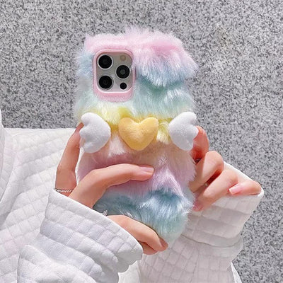 Pastel Rainbow Fuzzy iPhone Case