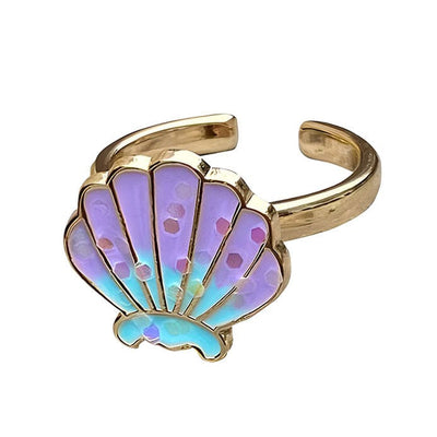 Pastel Shell Anxiety Ring 💜