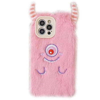 Pink Fluffy Monster iPhone Case