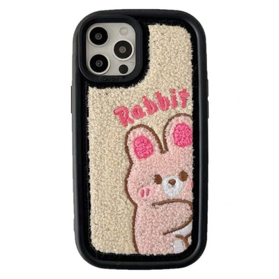 Rabbit Embroidered iPhone Case