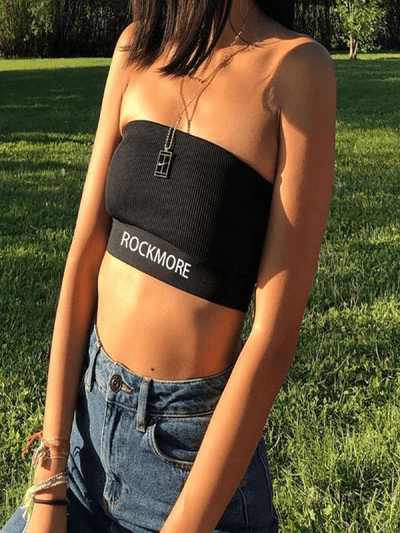 SEXY BLACK SLEEVELESS STRAPPY KNITTED CROP TOP