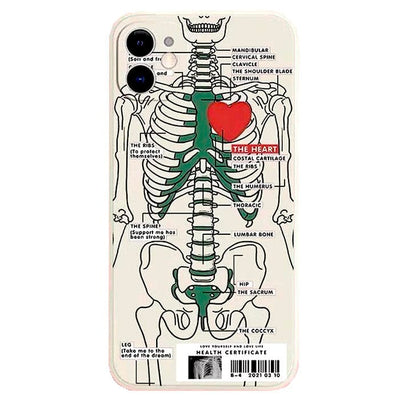 Skeleton Heart iPhone Case