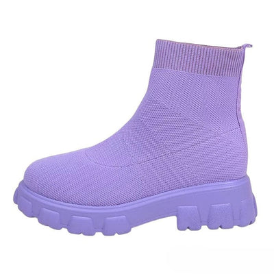 Soft Girl Ankle Boots EU35 (US5.0) / Purple