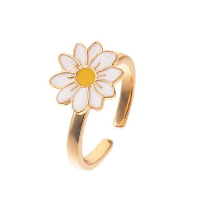 Spinner Flower Anxiety Ring Adjustable
