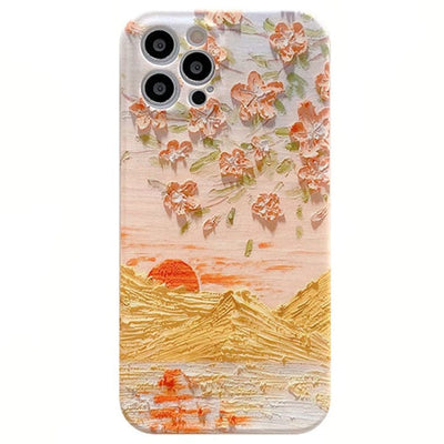 Sunset Oil Painting iPhone Case