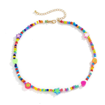 Y2K Candy Beaded Necklace Standart / Multi
